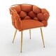 preview thumbnail 1 of 3, Velvet Accent Chair - Orange