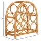 preview thumbnail 9 of 8, SAFAVIEH Wilda Rattan Wine Rack (Fully Assembled) - 14.9" W x 7" D x 15.7" H