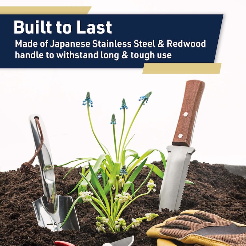 Kings County Tools Hori Hori Garden Knife with 7.4” Stainless-Steel Blade