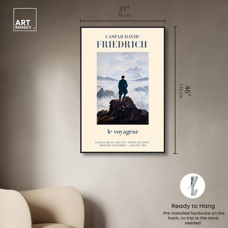 Wanderer in a Sea of Mist Canvas by Art Remedy