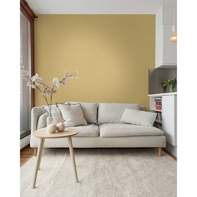 Seabrook Designs Lauressa Mini Ogee Unpasted Wallpaper