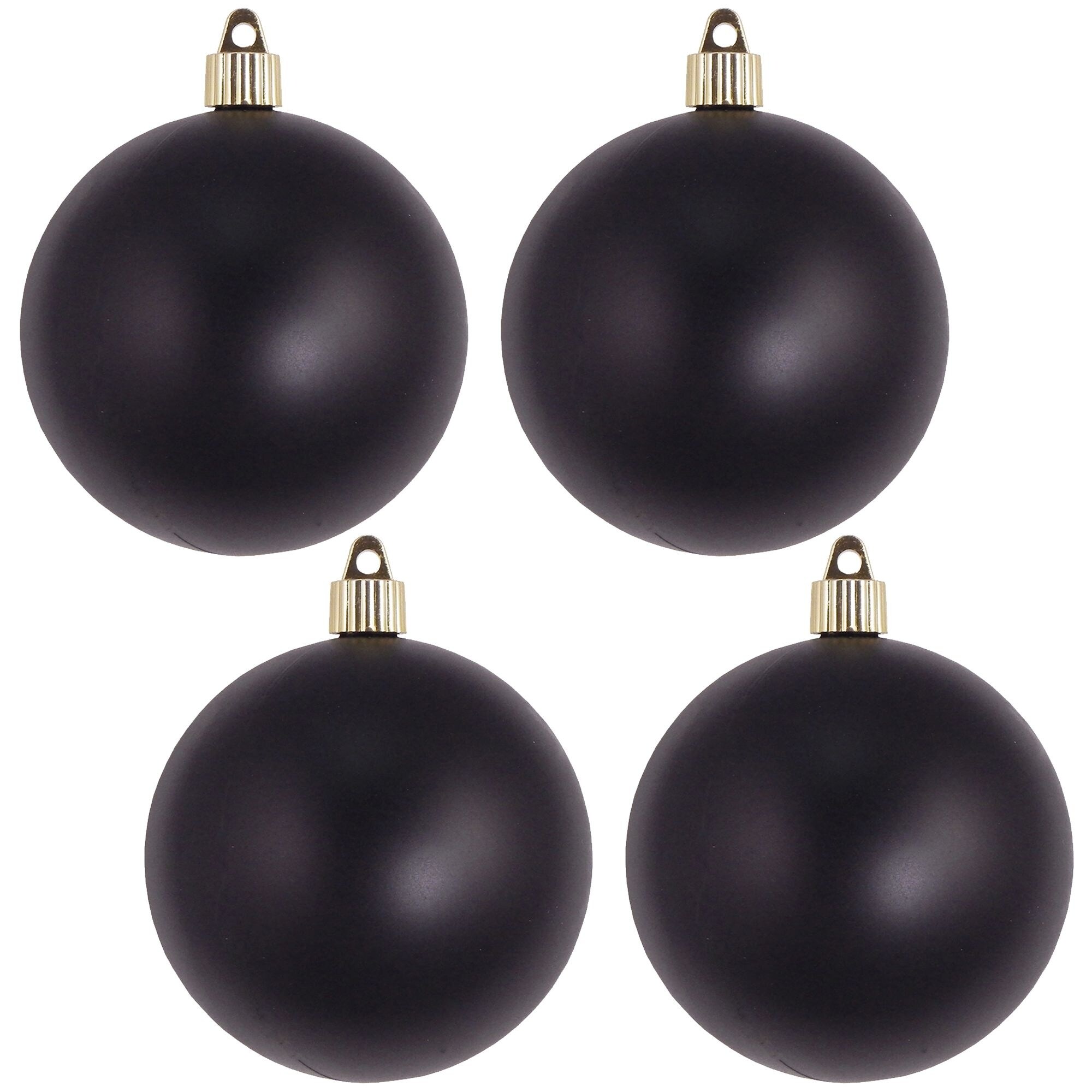 12ct Black Shatterproof 4-Finish Christmas Ball Ornaments 4'' (100mm),  Color: Black - JCPenney