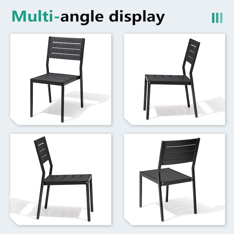 VredHom Outdoor Stackable Aluminum Patio Dining Chairs