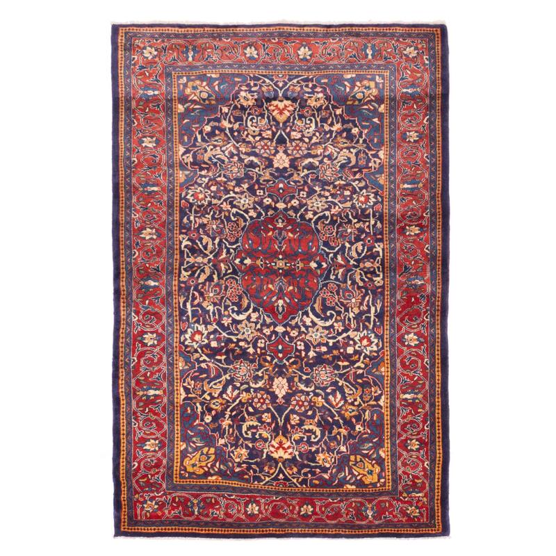 ECARPETGALLERY Hand-knotted Anadol Navy Wool Rug - 4'5 x 6'10