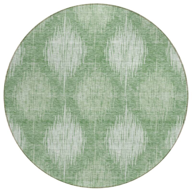 HomeRoots Ikat Transitional Rectangle Outdoor Rug