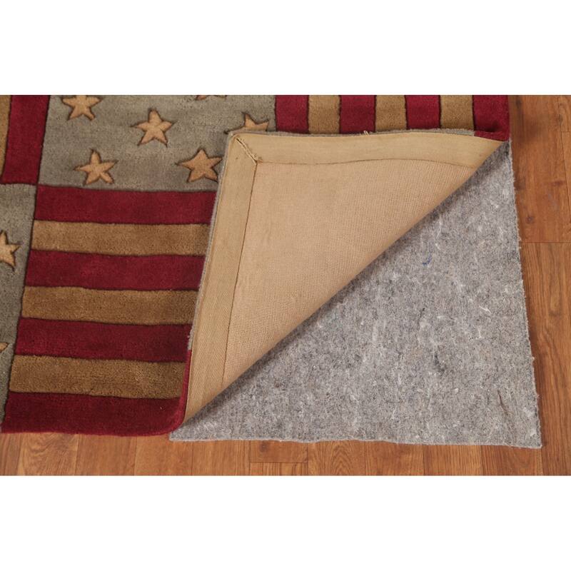 Checkered Gabbeh Oriental Area Rug Hand-Tufted Wool Carpet - 5'0" x 8'0"