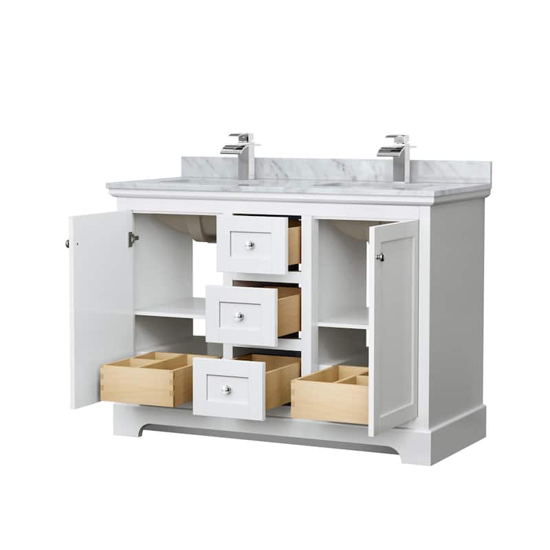 Wyndham Collection Avery 48" Free Standing Double Basin Vanity Set