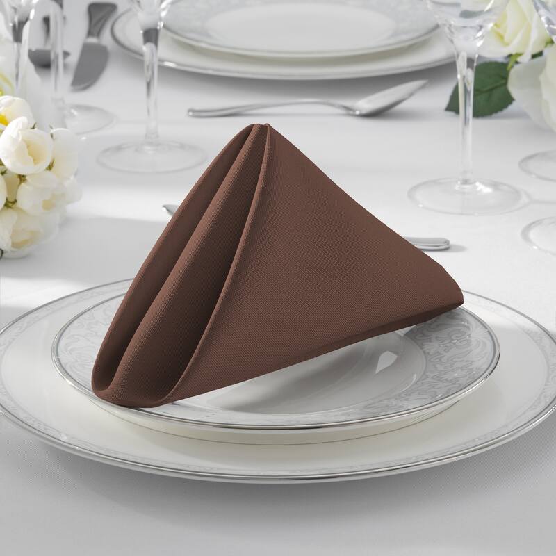 12 Pack 20 Inch Polyester Cloth Dinner Napkins for Party Restaurant
