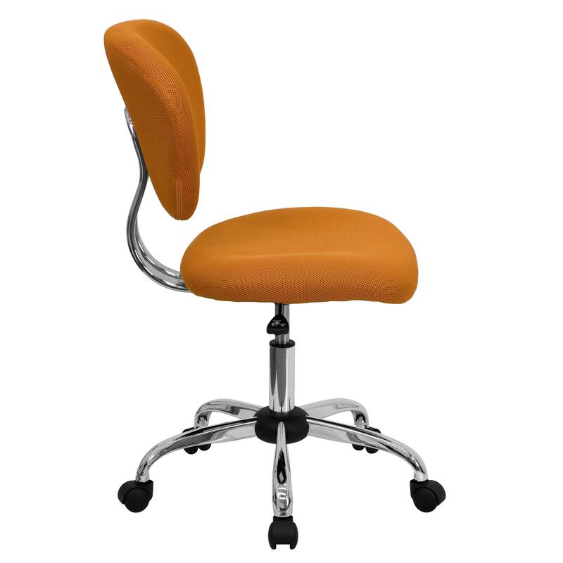 Mid-back Mesh Padded Swivel Task Office Chair with Chrome Base