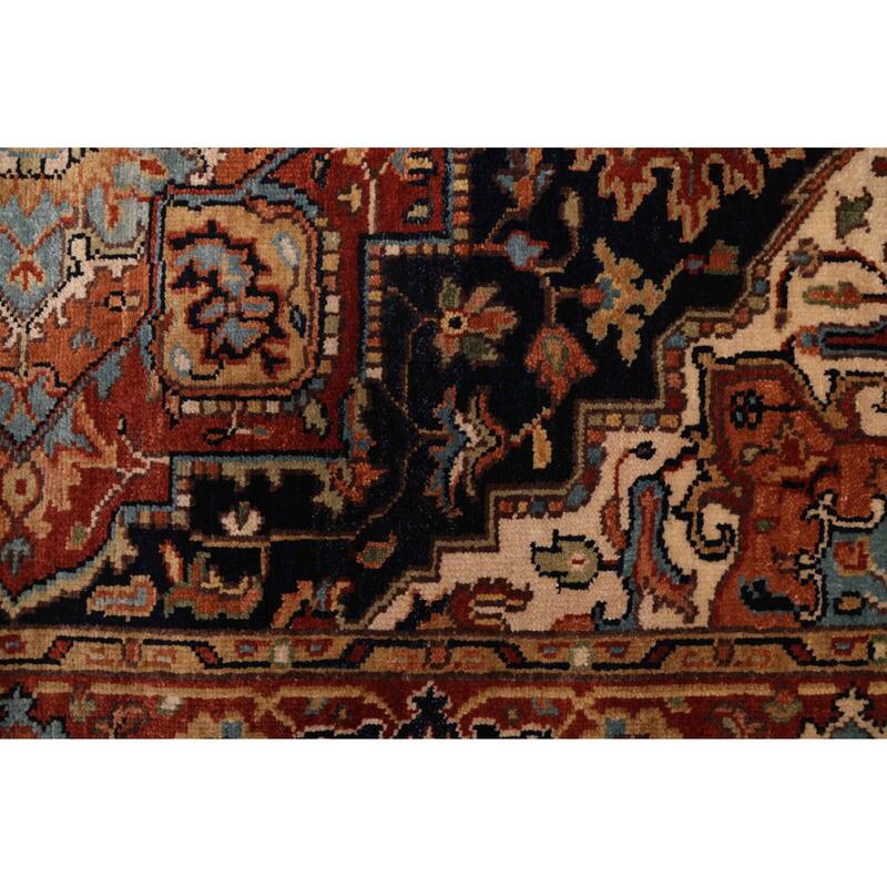 ECARPETGALLERY Hand-knotted Jules Sultane Dark Navy Wool Rug - 4'0 x 5'10