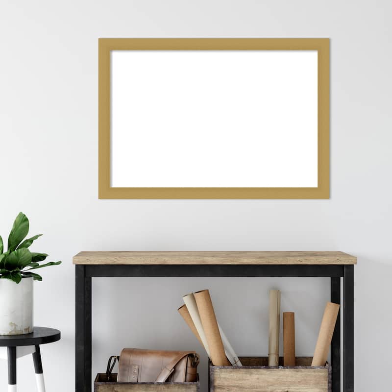 Amanti Art Grace Brushed Gold Framed Dry Erase Magnetic Board