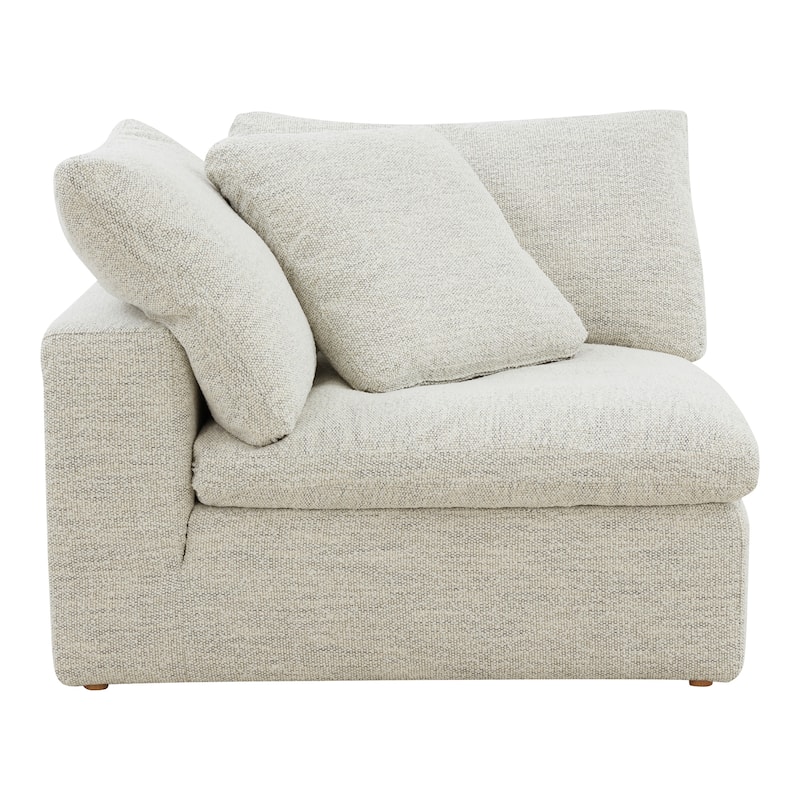 Aurelle Home Corbin Modern Modular Sectional Piece - Corner Chair - Neverfear Fabric Sand