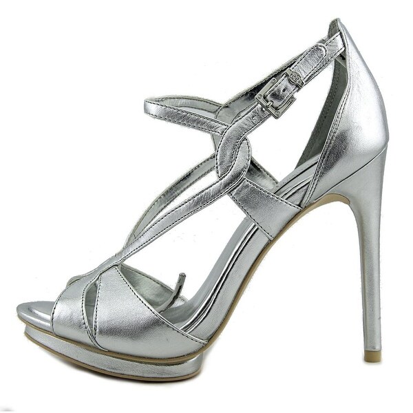 bcbg silver heels