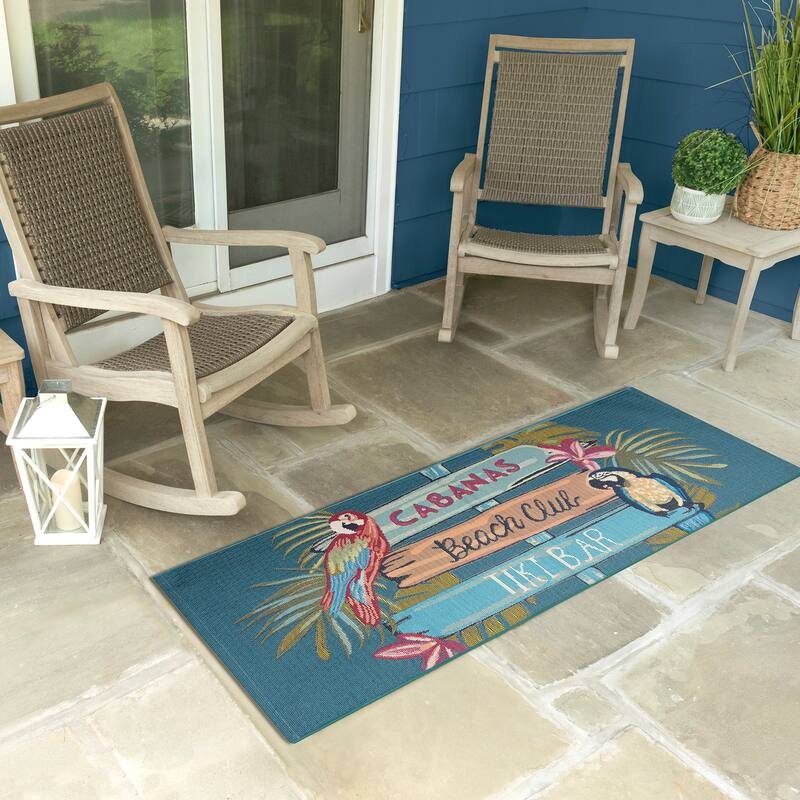 Liora Manne Esencia Summer Signs Indoor/Outdoor Mat - 1'11" x 4'11"