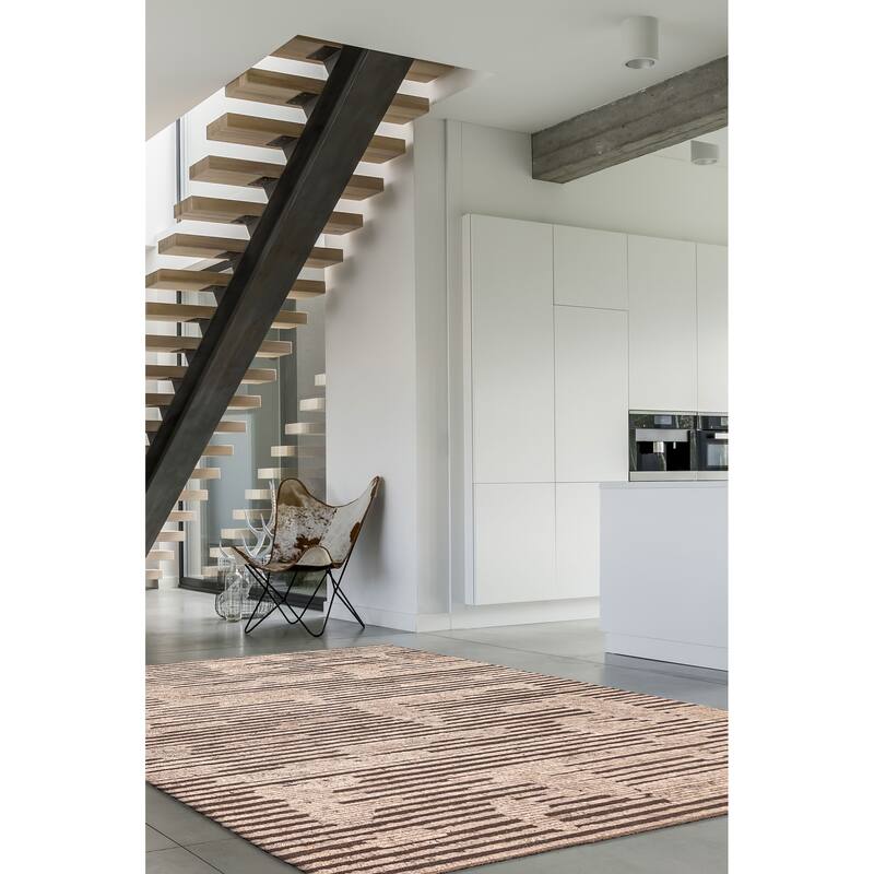 ECARPETGALLERY Hand-knotted Tangier Tan Wool Rug - 5'6 x 7'11