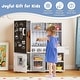 preview thumbnail 4 of 8, Gymax Play Kitchen Toy Set w/ Chalkboard Oven Sink Faucet Stove Water