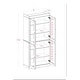 preview thumbnail 5 of 3, Palace Imports 100% Solid Wood Tall Clear Glass 6-Shelf Bookcase, 32" W x 71.5" H