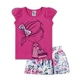 Toddler Girl Outfit Graphic Tee Shirt and Skort Set Pulla Bulla Sizes 1-3 Years