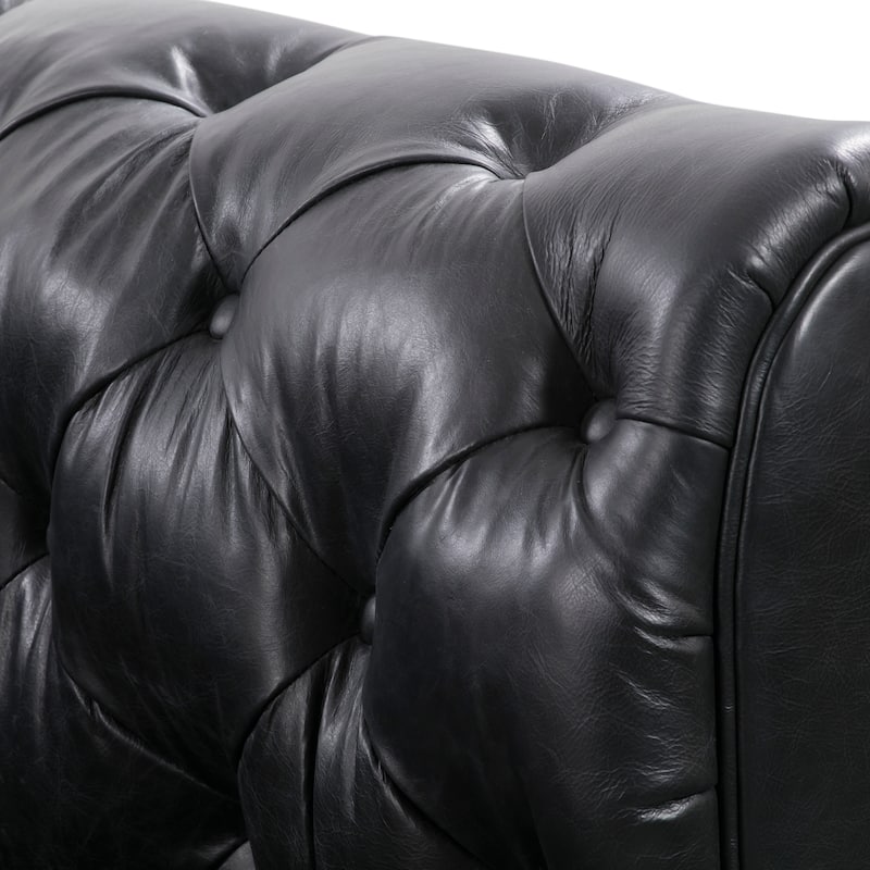 Poly & Bark Lyon 87" Sofa - Full Grain Genuine Italian Leather