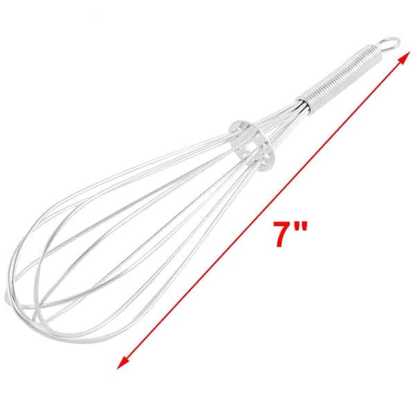 Stainless Steel Handle Wire Whisk Stirrer Mixer Egg Beater 18cm Long