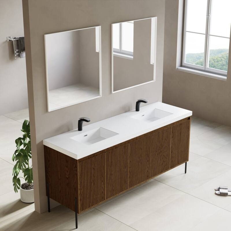 Ripple 72" Double Bathroom Vanity Set