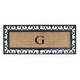 preview thumbnail 120 of 187, Non Slip Coir Low Profile Myla Monogrammed Entry Doormat, 17.7"x47.25" monogrammed g