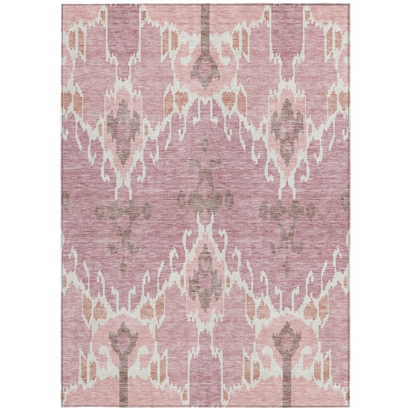 HomeRoots Ikat Transitional Rectangle Outdoor Rug