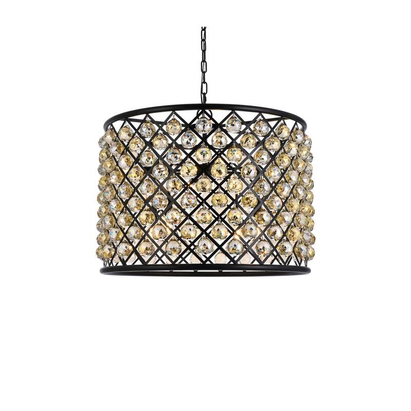 Royce Edge 8-Light Matte Black Chandelier