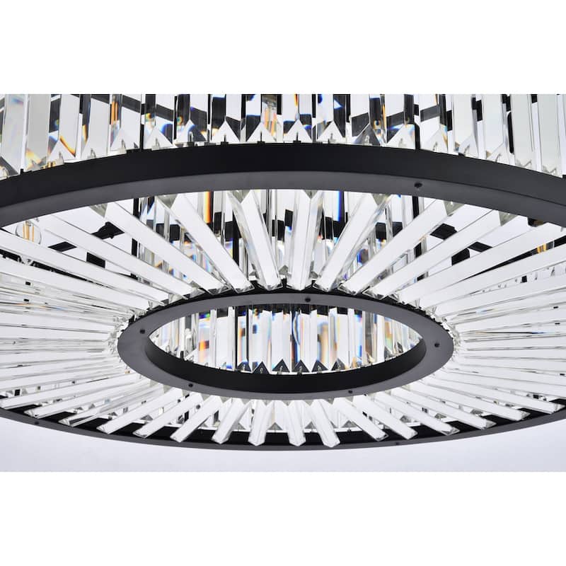 Royce Edge 10-Light Matte Black Chandelier
