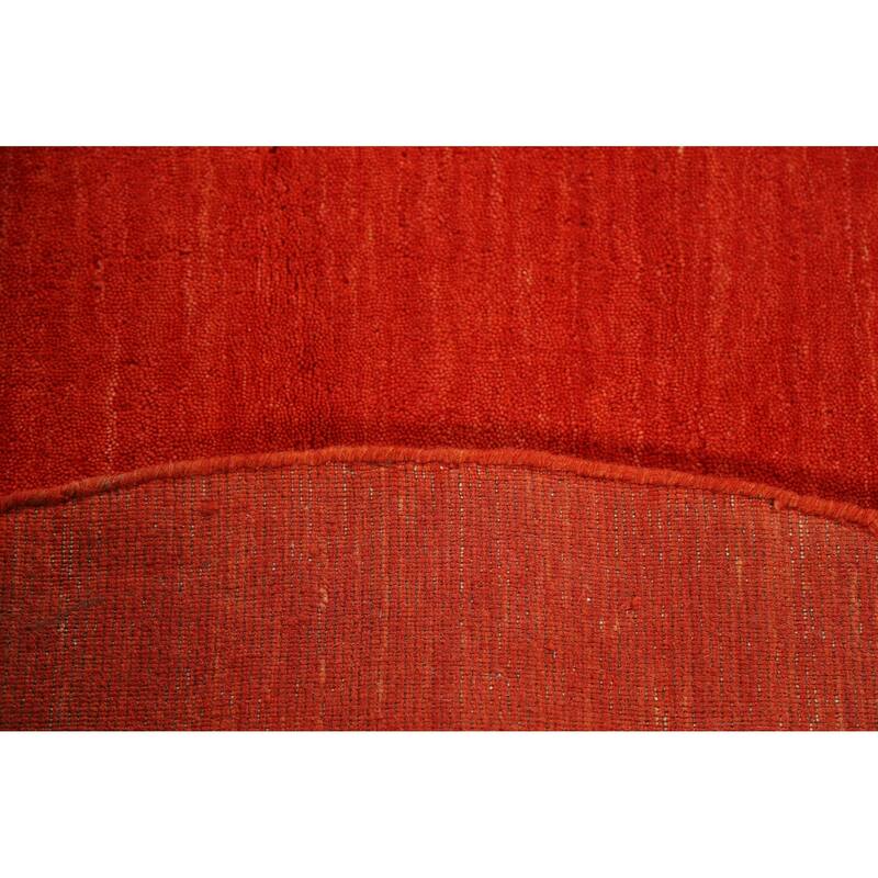 Hand Knotted Oriental 100% Wool Carpet Tribal Animal Pictorial Oranges & Rust Gabbeh Area Rug - 6' 6'' X 6' 6''