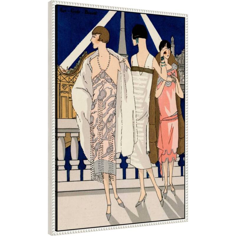 Vintage Couture No. 2 Framed Canvas Wall Art Print