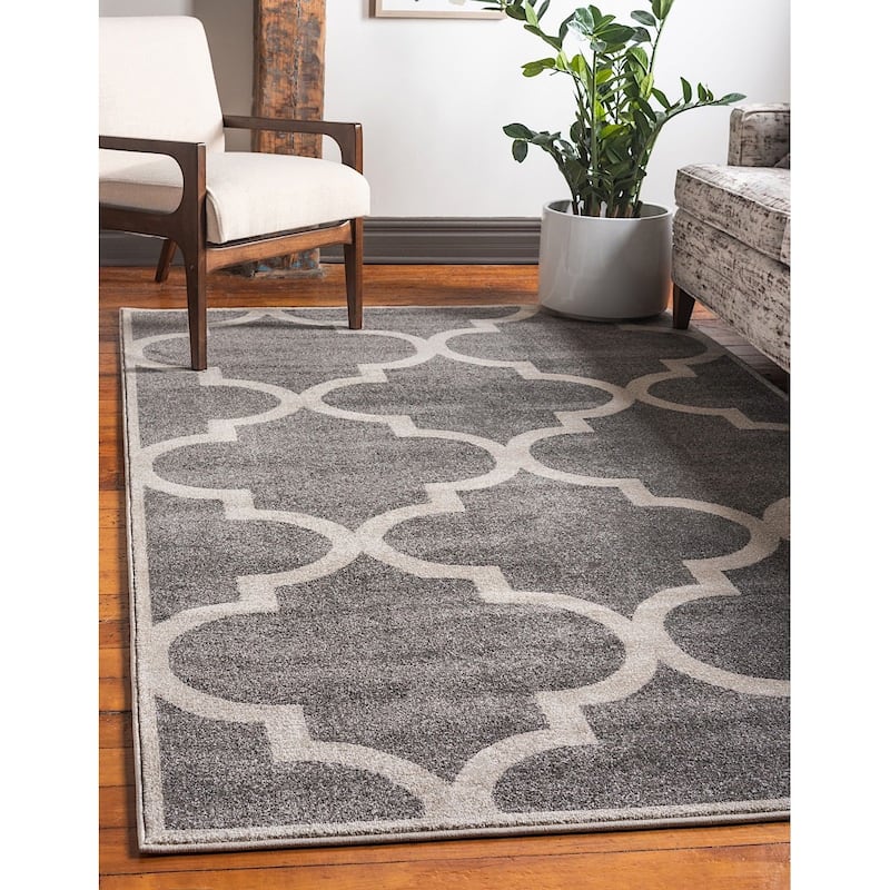 Contemporary Akiva Collection Area Rug - 7'x10' - Gray
