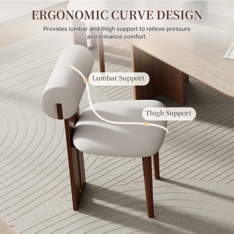 Modern Solid Wood Dining Chairs with 4 legs, Side Chairs (Set of 2)