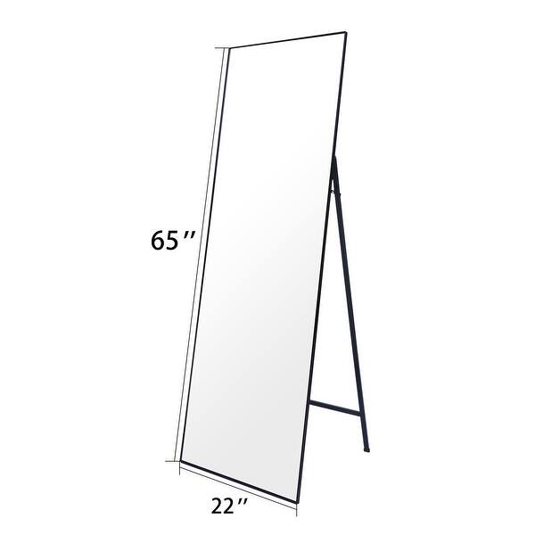 Modern Fulllength Floor Mirror with Stand 65 x 22inches Bed Bath