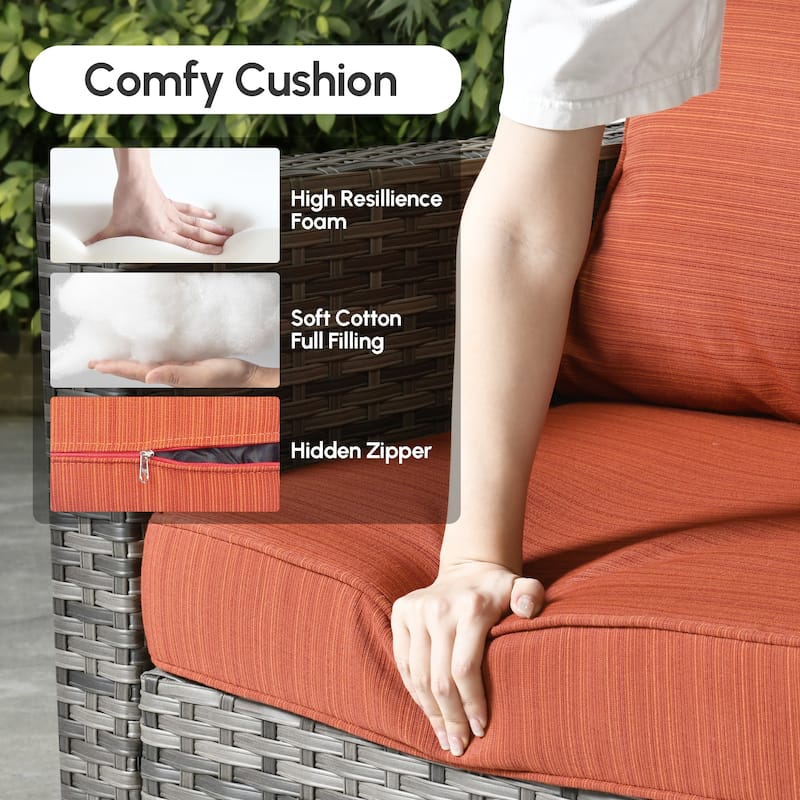 XIZZI Outdoor Seat Back Cushion Set Plush Comfort for Patio Furniture