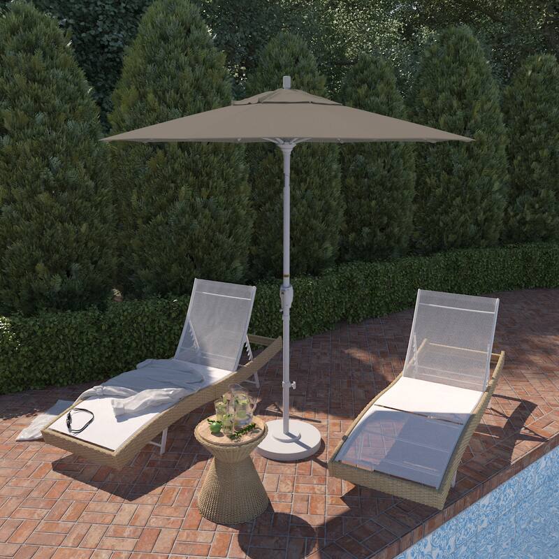 Pompano 7.5foot Crank Lift Round Patio Umbrella by Havenside Home