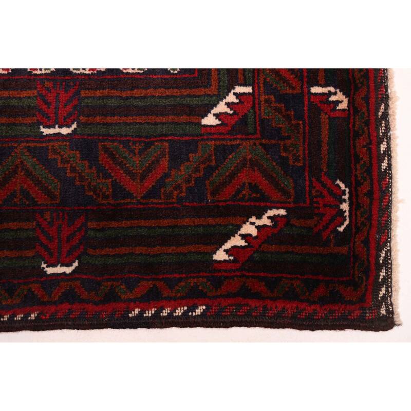 ECARPETGALLERY Hand-knotted Teimani Dark Navy Wool Rug - 3'7 x 6'4