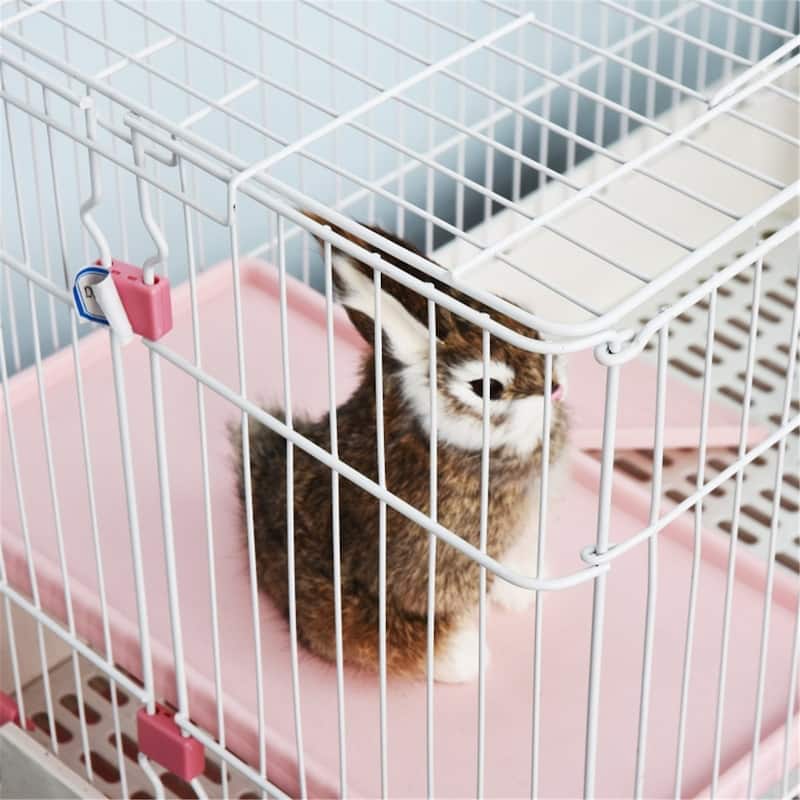 Pink Hamster Small Pet Cages Platform and Ramp are Including - 32"L x 20.75"W x 26"H