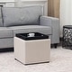preview thumbnail 6 of 25, Adeco Storage Ottoman With Tray Beige