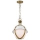 preview thumbnail 3 of 5, Lincoln 1 Light Medium Pendant Medium Base 60 Watt Matte White Finish White Opal Glass