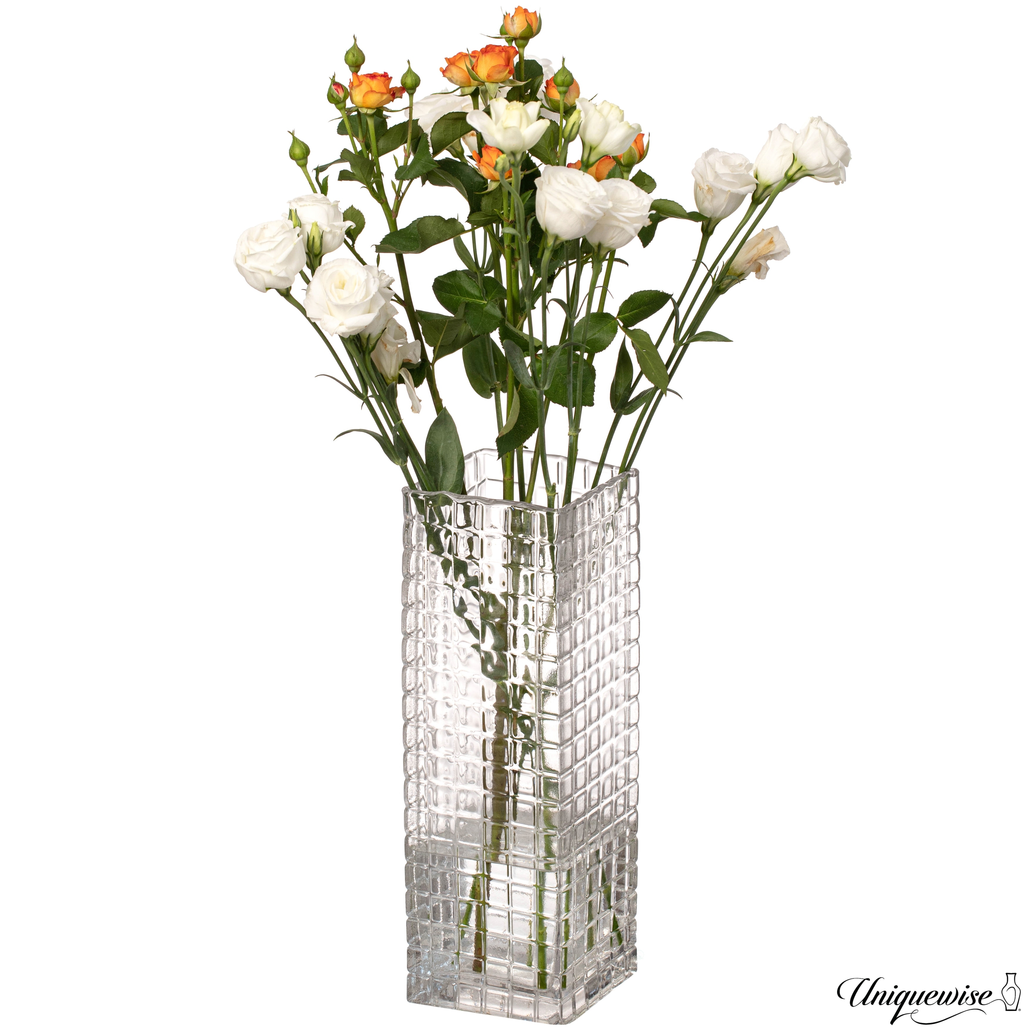 Pair of 10 and 12-Inch Wood and Glass Inlay Vases - Merging the Natural Warmth and Texture of Wood with the Elegance and Color