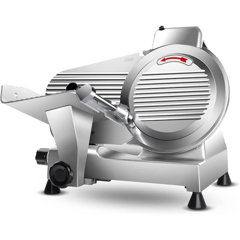 Meat Slicer Machine10 inch Commercial Meat Slicer 240W Semi-Auto Foody Slicer - 10 inch Slicer