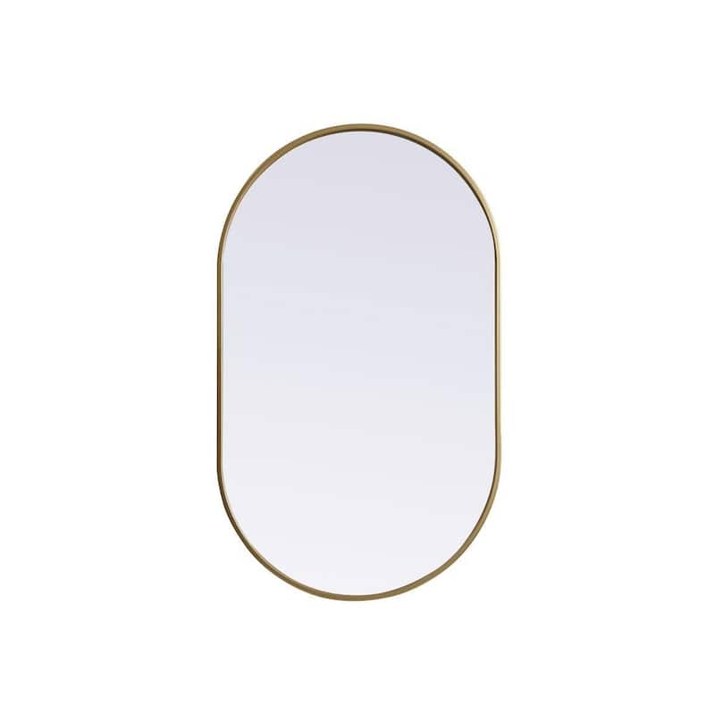 Elegant Lighting MR2A2440 Asha 24" W x 40" H Modern Oval Bathroom Wall - Brass