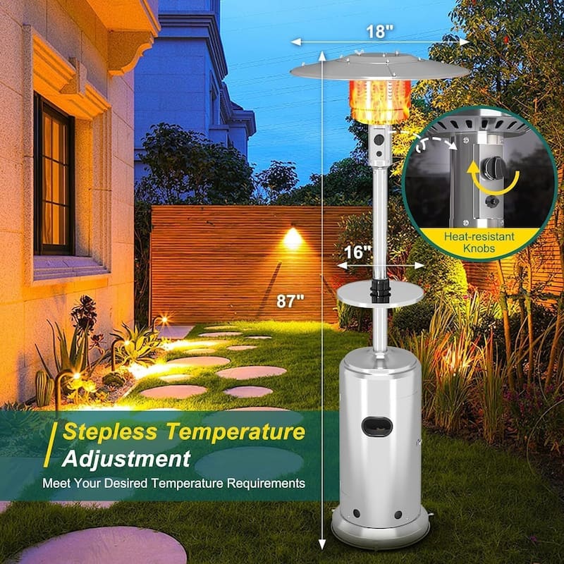 Portable Propane Heater, with Patio Cover