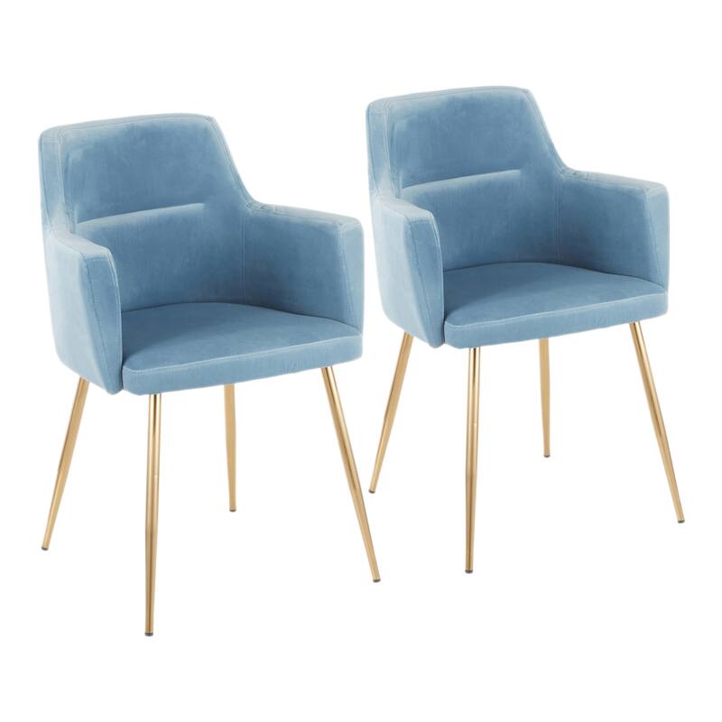 Silver Orchid Duved Dining and Accent Chair (Set of 2) - N/A
