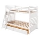preview thumbnail 9 of 18, Twin over Twin Wood Bunk Bed with Ladder and Multiple Storage Drawers