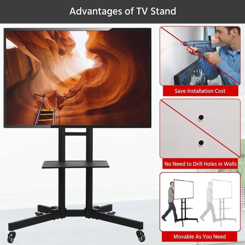 Mobile TV Stand with Wheels