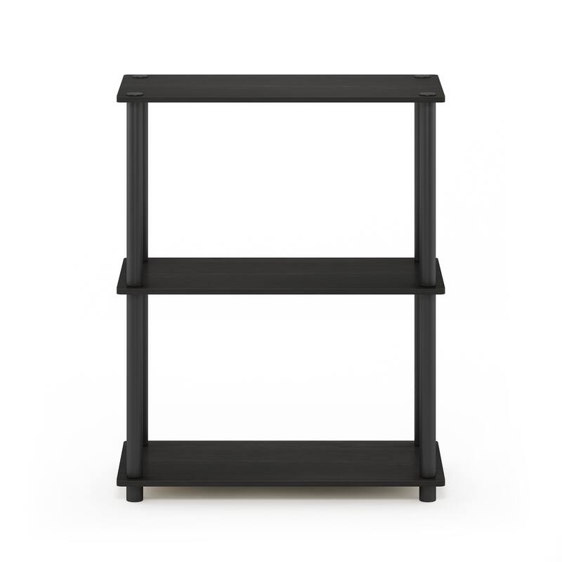 Furinno Turn-N-Tube 3-Tier Compact Multipurpose Shelf Display Rack,Americano/Black
