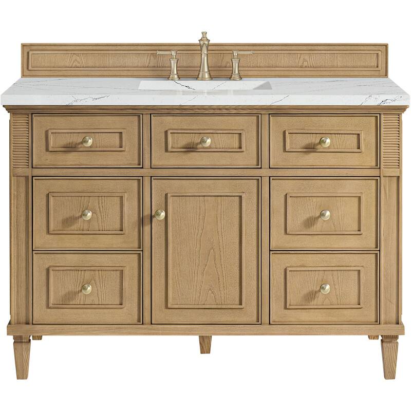 James Martin Vanities 424-V48-FENC Lorelai 48" Free Standing Single - Light Natural Oak
