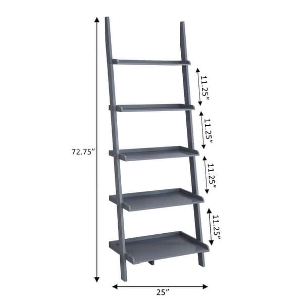dimension image slide 9 of 11, Convenience Concepts American Heritage Bookshelf Ladder